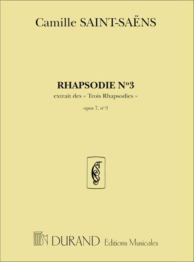 Rhapsodie N. 3, Opus 7, 3 - Pour Grand Orgue